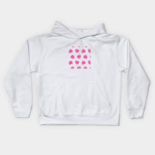 Pink hearts pattern Kids Hoodie